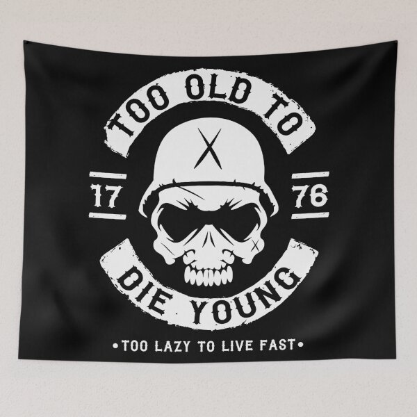 Item preview, BIKER - TOO OLD TO DIE YOUNG designed and sold by ShirtWreck.