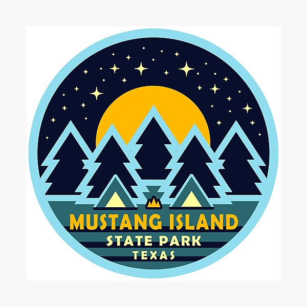 "Mustang Island State Park Starry Sky Logo" Photographic Print for Sale by VanyaKar Redbubble