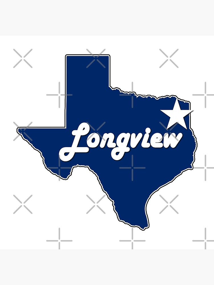 "Longview Texas City Lone Star State Map Navy Blue" Poster for Sale by SportsStars Redbubble