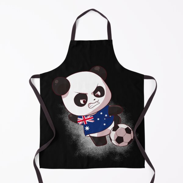 Item preview, Funny Panda Shooting Australia Football - Australian Flag Soccer designed and sold by Mini Pandas.