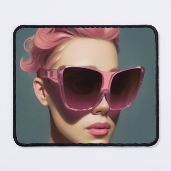 Item preview, Portrait of Woman with Large Pink Sunglasses designed and sold by katiebca2.