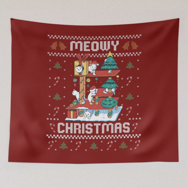 Item preview, Funny Cat Sitter Ugly Christmas Sweater designed and sold by MrEddie10.