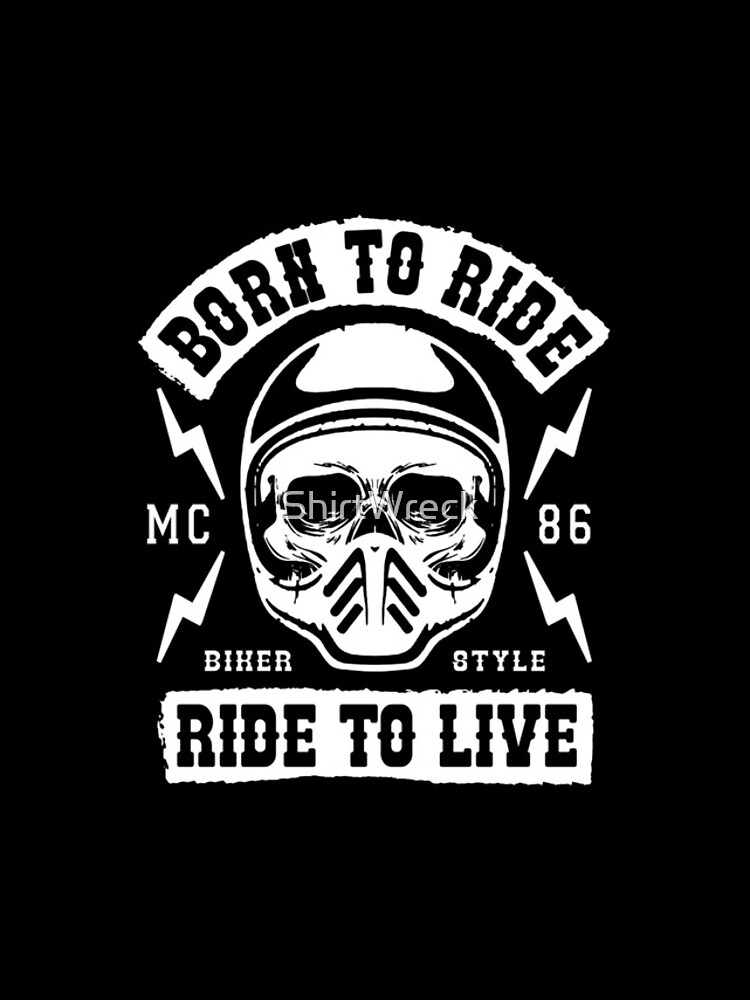 Thumbnail 4 of 4, iPhone Case, BIKER, BORN TO RIDE RIDE TO LIVE designed and sold by ShirtWreck.