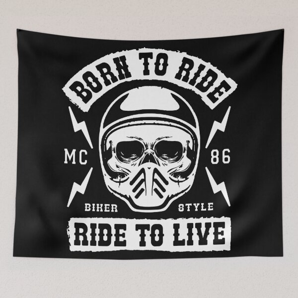 Item preview, BIKER, BORN TO RIDE RIDE TO LIVE designed and sold by ShirtWreck.