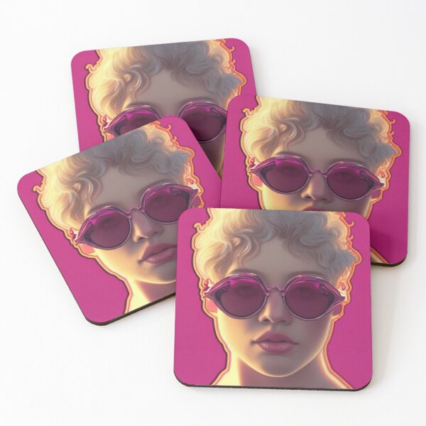 Item preview, Portrait of Woman with Large Pink Sunglasses designed and sold by katiebca2.