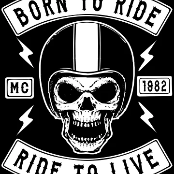 Artwork thumbnail, BIKER, BORN TO RIDE RIDE TO LIVE by ShirtWreck