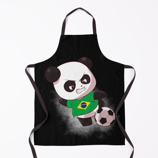Item preview, Funny Panda Shooting Brazil Football - Brazilian Flag Soccer designed and sold by Mini Pandas.