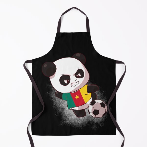 Item preview, Funny Panda Shooting Cameroon Football - Cameroonian Flag Soccer designed and sold by Mini Pandas.