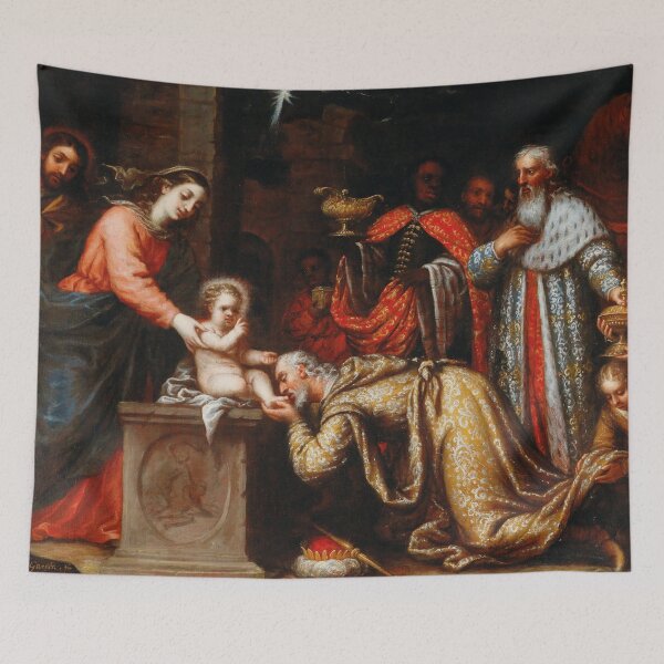 Item preview, The Adoration of the Magi | Jose Garcia Hidalgo | 1682 Biblical Nativity Art designed and sold by CJET.