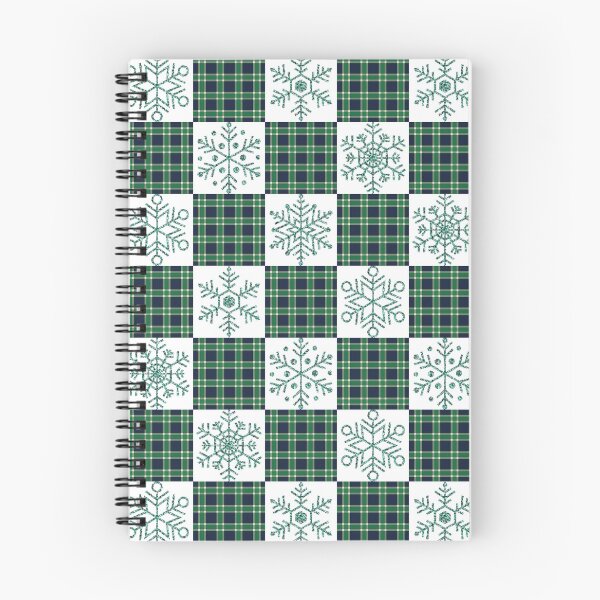Item preview, Winter Snowflakes on Green Plaid designed and sold by Jessi-Sketches.