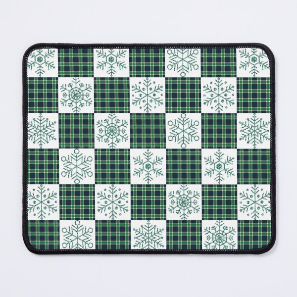 Item preview, Winter Snowflakes on Green Plaid designed and sold by Jessi-Sketches.