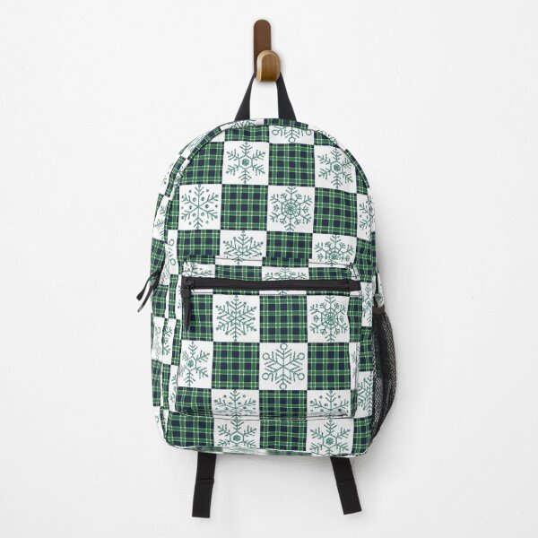 Item preview, Winter Snowflakes on Green Plaid designed and sold by Jessi-Sketches.
