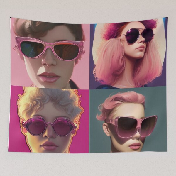Item preview, Portraits of girls with sunglasses designed and sold by katiebca2.