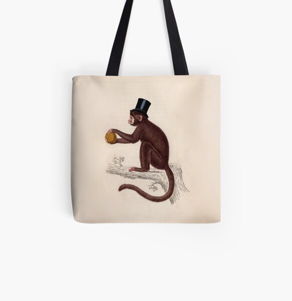 Vintage Affe Allover-Print Tote Bag