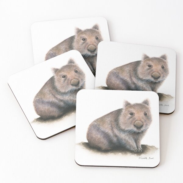 Item preview, Henry the wombat - Australian animal watercolour painting designed and sold by artbymarielle.