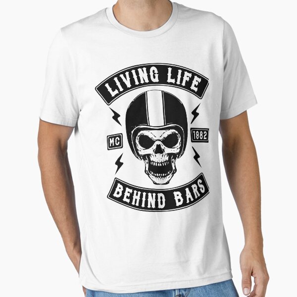 Item preview, BIKER, LIVING LIFE BEHIND BARS designed and sold by ShirtWreck.