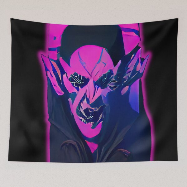 Artikelvorschau, Abstrakter Neon-Synthwave-Nosferatu-Vampir #5 entworfen und verkauft von OddUnderground.