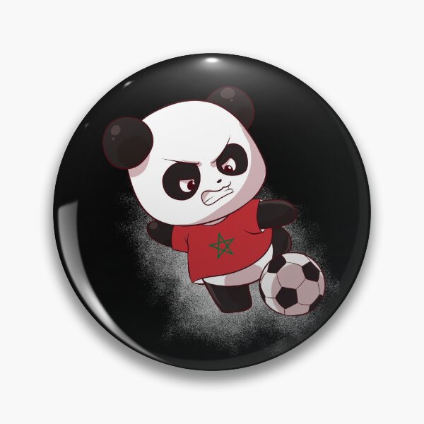 Item preview, Funny Panda Shooting Morocco Football - Moroccan Flag Soccer designed and sold by Mini Pandas.