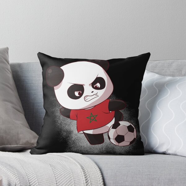 Item preview, Funny Panda Shooting Morocco Football - Moroccan Flag Soccer designed and sold by Mini Pandas.