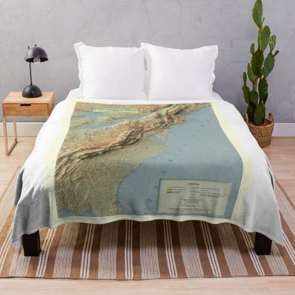 Item preview, 1981 Appalachian Trail, USA Shaded Relief Map digitally-rendered (2D ONLY - Not 3D) designed and sold by ThinkAboutMaps.