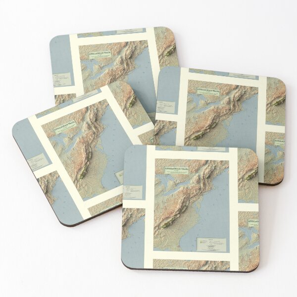 Item preview, 1981 Appalachian Trail, USA Shaded Relief Map digitally-rendered (2D ONLY - Not 3D) designed and sold by ThinkAboutMaps.