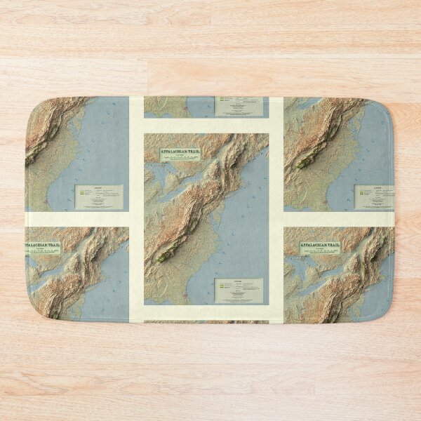 Item preview, 1981 Appalachian Trail, USA Shaded Relief Map digitally-rendered (2D ONLY - Not 3D) designed and sold by ThinkAboutMaps.