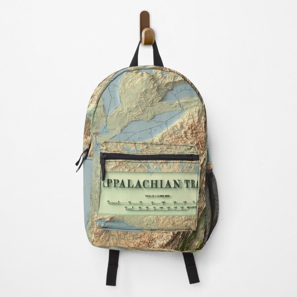 Item preview, 1981 Appalachian Trail, USA Shaded Relief Map digitally-rendered (2D ONLY - Not 3D) designed and sold by ThinkAboutMaps.