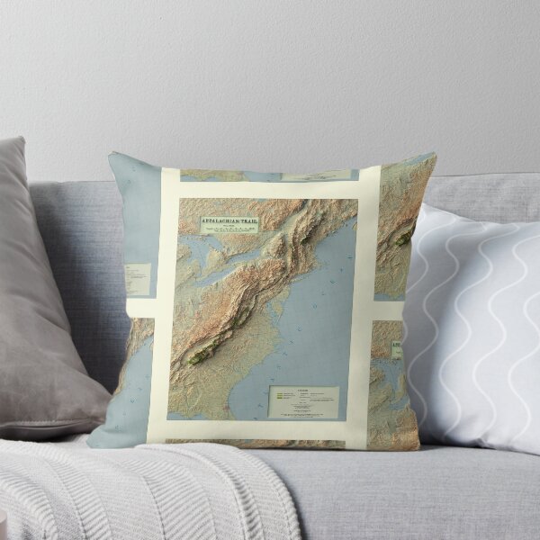 Item preview, 1981 Appalachian Trail, USA Shaded Relief Map digitally-rendered (2D ONLY - Not 3D) designed and sold by ThinkAboutMaps.