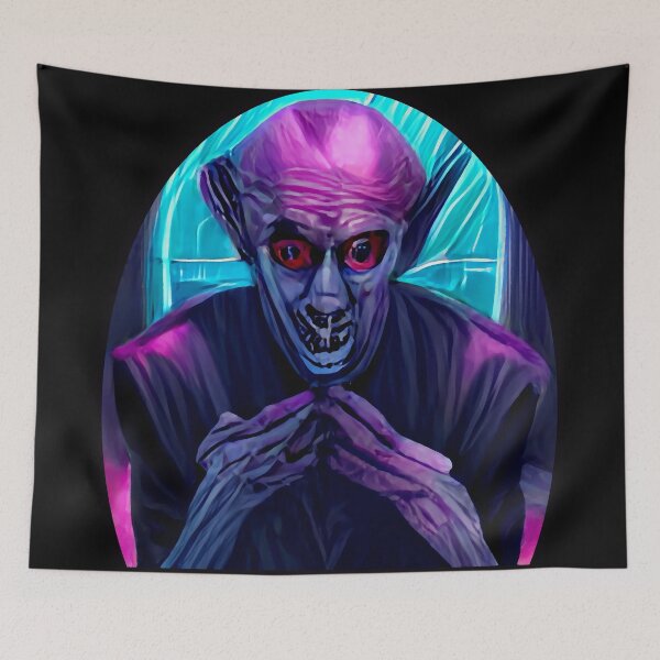Artikelvorschau, Abstrakter Neon-Cyberpunk-Nosferatu-Vampir #3 entworfen und verkauft von OddUnderground.