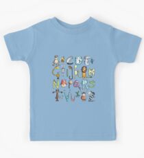 Funny colourful animal alphabet - comic - letters - animals - Gift Kinder T-Shirt