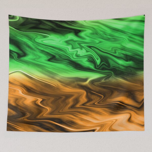 Item preview, Abstract blurred spotted pattern in green orange tones designed and sold by fuzzyfox.