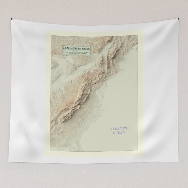 Item preview, Appalachian Trail, USA Shaded Relief Map 3D digitally-rendered designed and sold by ThinkAboutMaps.