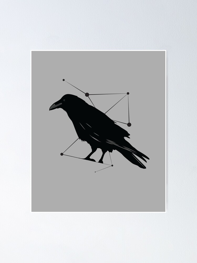 "Crow minimalist tattoo style design" Poster by Buno | Redbubble