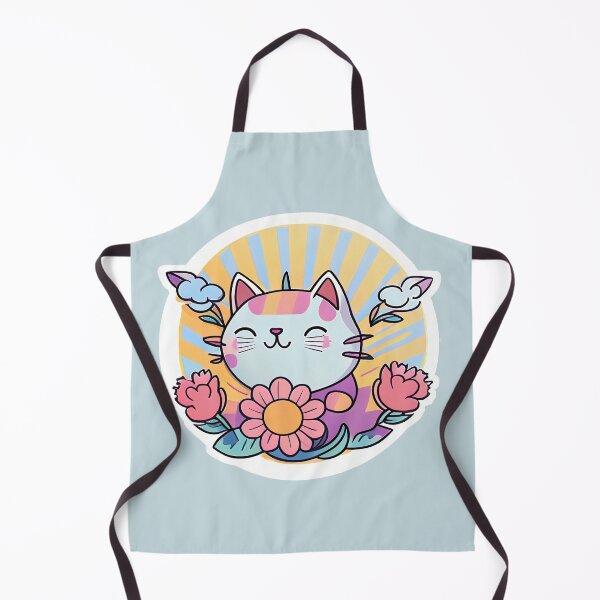 Item preview, Kawaii Unicorn Cat Holding Flowers designed and sold by cardinalhill.