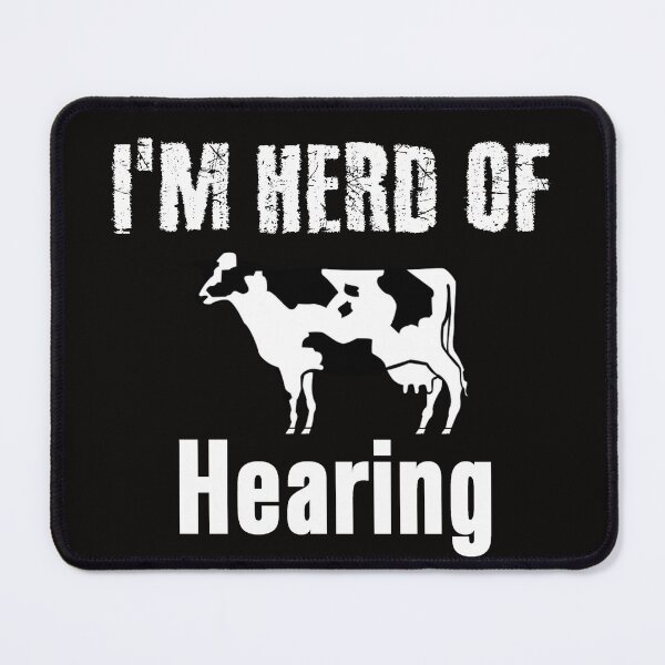 Item preview, Funny I'm Herd of Hearing Cow Lovers Design designed and sold by wordsonly.