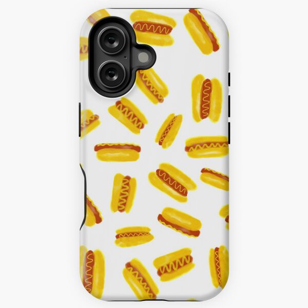 Item preview, Modern watercolor hot dog food illustration pattern designed and sold by GirlyTrend.