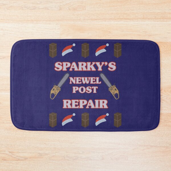 Item preview, Sparky's Newel Post Repair Ugly Sweater designed and sold by TeeArcade84.