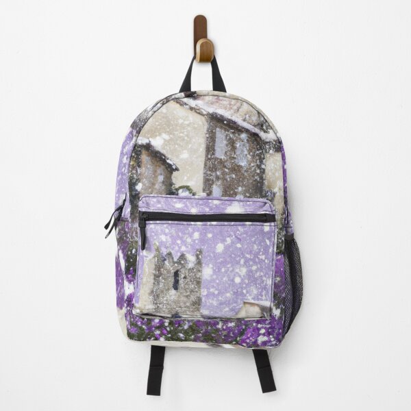 Item preview, Winter French village under a Lavender Sky and snow designed and sold by Naomi Gutierrez Parrish.