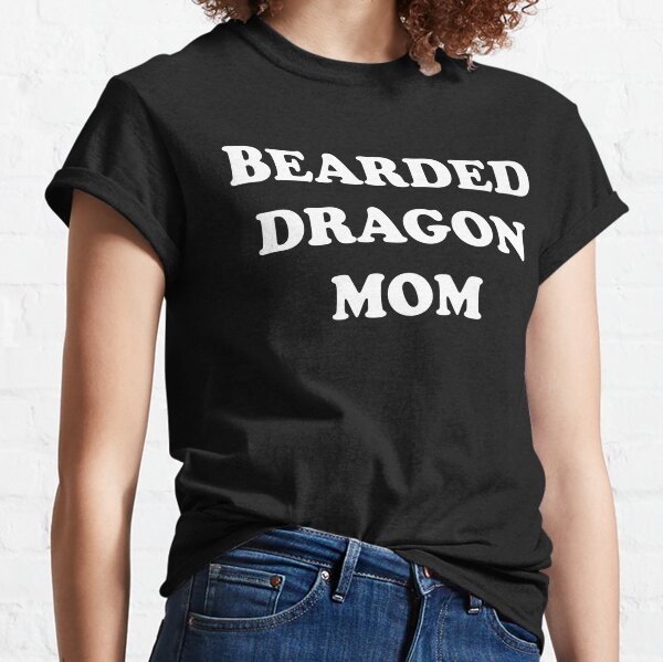 Bearded Dragon on Black,Premiun Tees Stylish Fashion Print T-Shirts for Women S 
