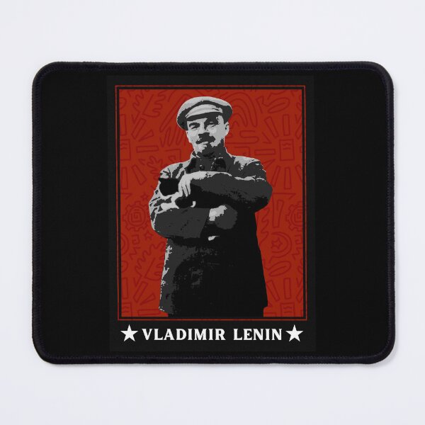 Item preview, Retro Lenin and Cat Portrait designed and sold by BluebellPainter.