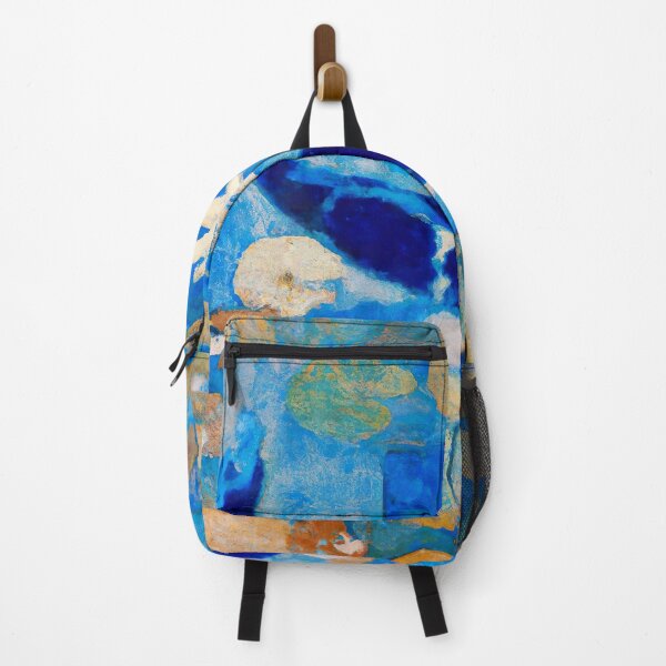 Item preview, Koi Carp Fish Among Water Lilies - impressionist painting - Deep Blue and Bronze Tones designed and sold by Inomaly Art.