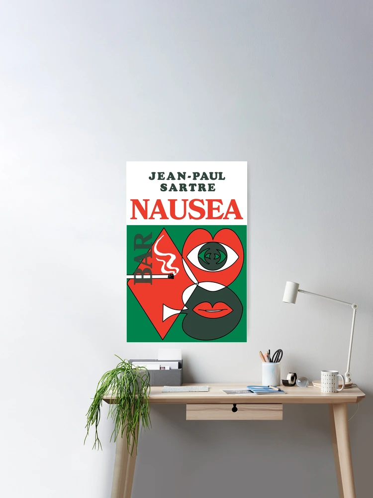 Book Cover Nausea, Jean - Paul Sartre, 1979 Poster for Sale by Julio  Benitez