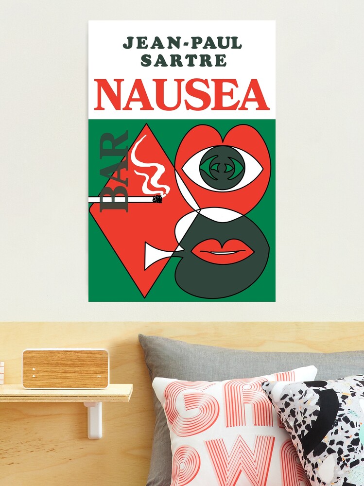 Nausea by Jean Paul Sartre Greatest Books Ever Art Print Series 333 Mixed  Media by Design Turnpike - Fine Art America