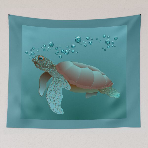 Item preview, Sea Turtle Blowing Bubbles designed and sold by Candie Witherspoon.