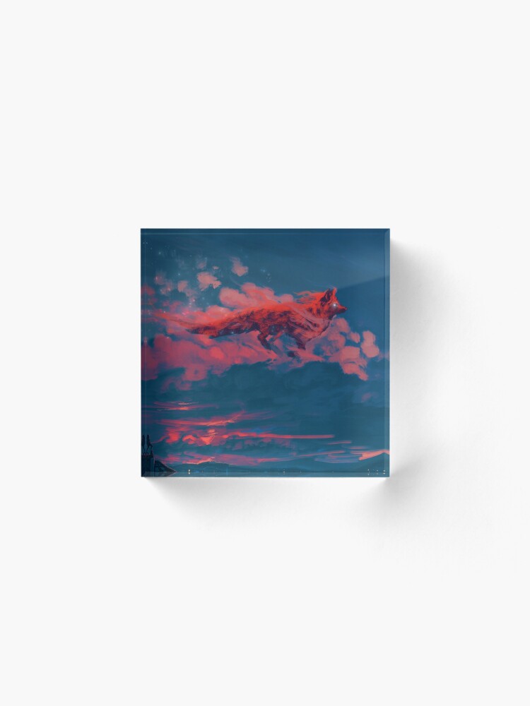 Alternate view of The Twilight Fox Acrylic Block