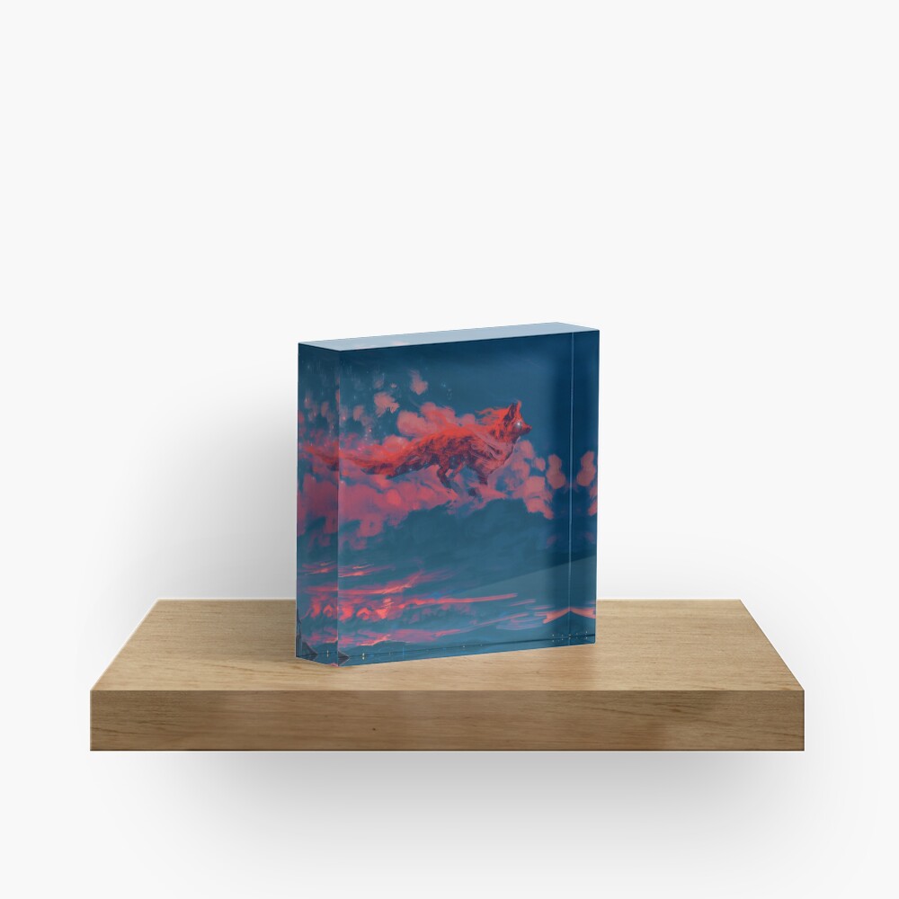 The Twilight Fox Acrylic Block