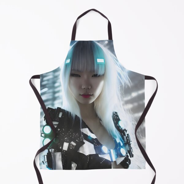 Aperçu de l'œuvre Japonais Cyberpunk Cyborg Girl - art numérique moderne créée et vendue par ai-mnesia.
