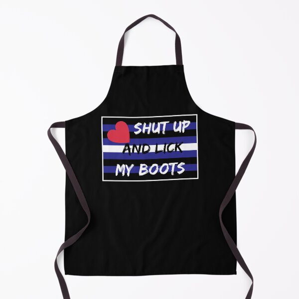 Item preview, WOOFZ® Leather Pride Flag Shut Up Lick My Boots designed and sold by woofz.