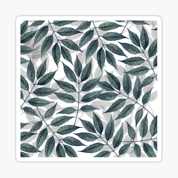 Modern autumn leaves image Sticker