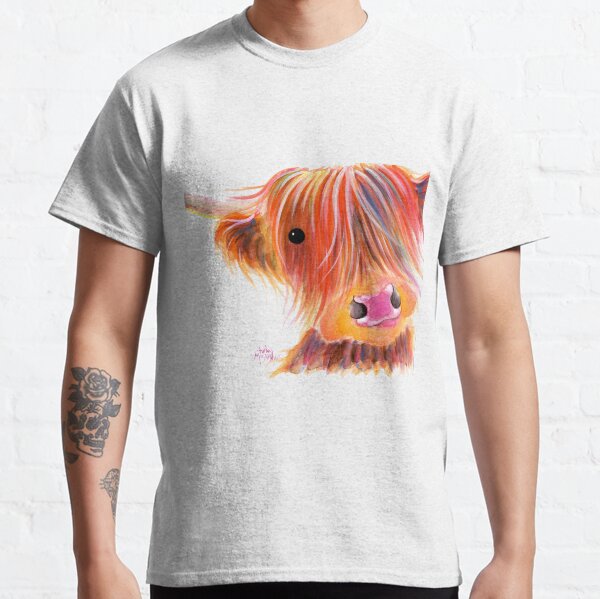 Schottische Hochlandkuh PRiNT 'SWEET SATSUMA' von Shirley MacArthur Classic T-Shirt